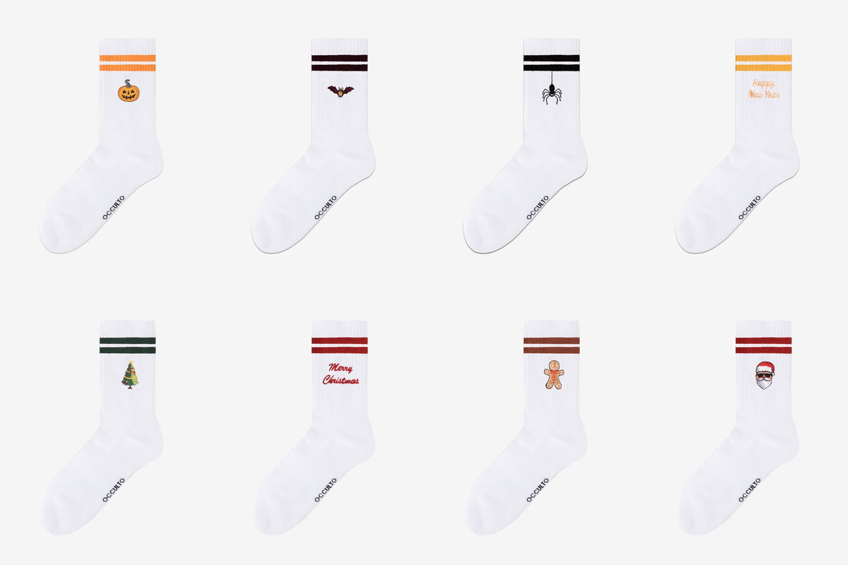 Occulto Halloween-, Weihnachts- und Happy-New-Year-Socken